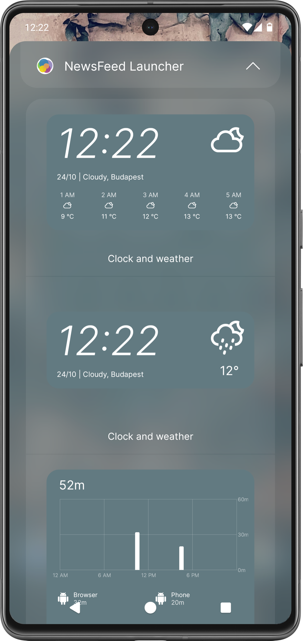 Built in widgets preview