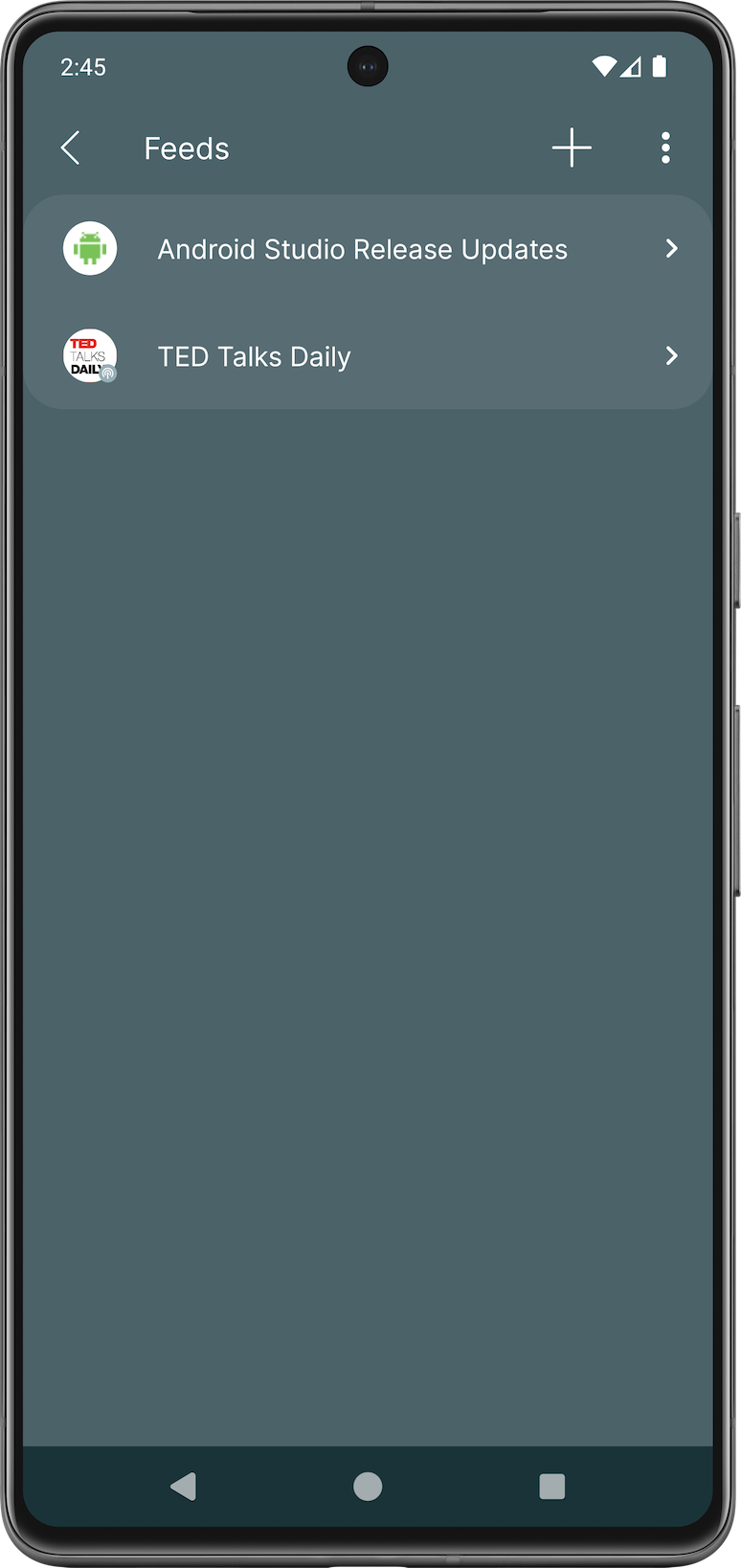 Feed list preview