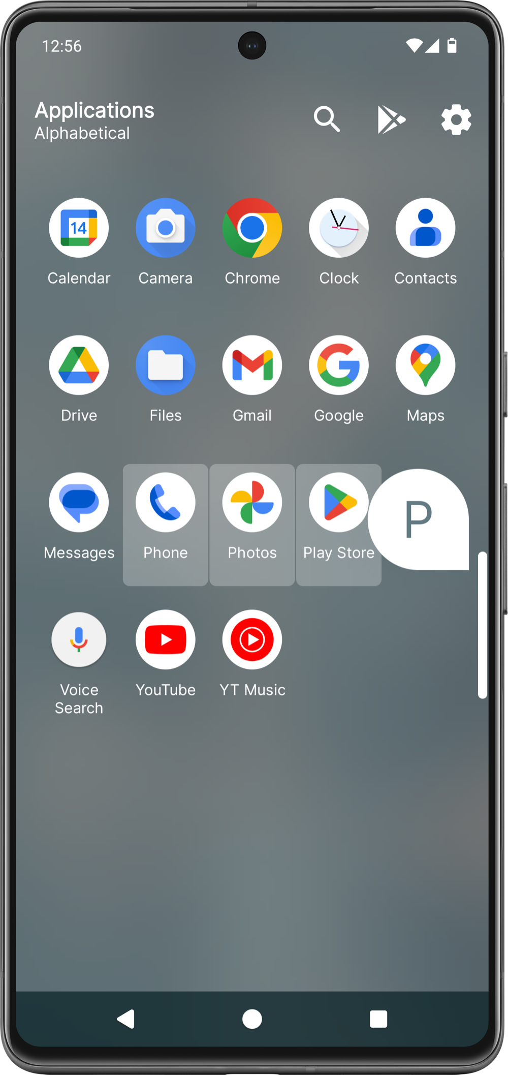 App drawer fast scroll preview App drawer fast scroll preview