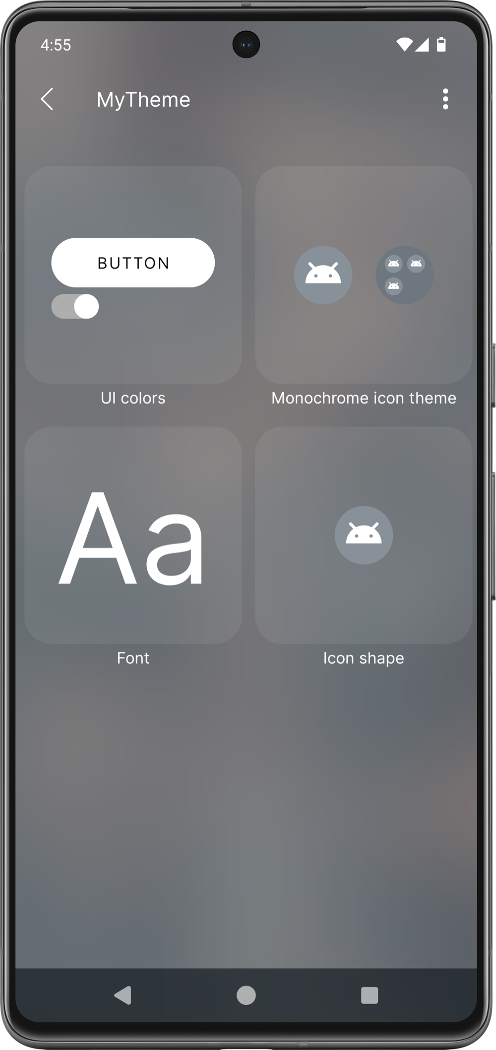 Theme editor Theme editor